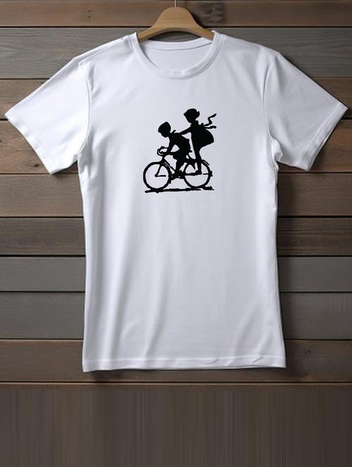 unisex white graphic printed t-shirt - 20863132 - Very Small Image - 1