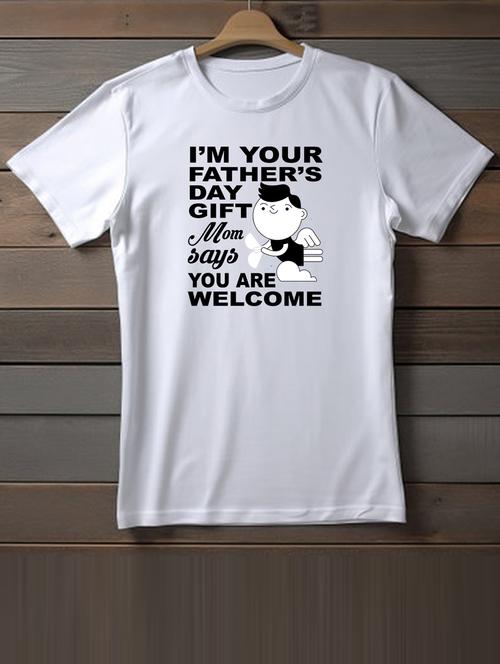 unisex white typographic printed t-shirt - 20863163 - Very Small Image - 1