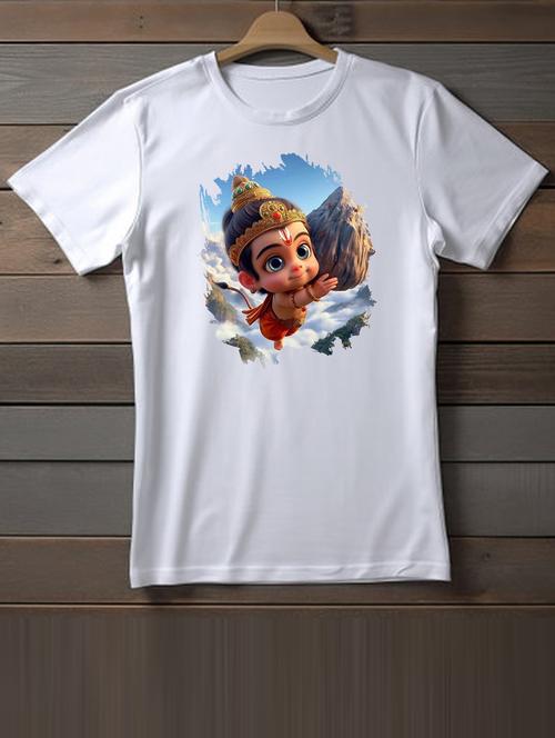unisex white graphic printed t-shirt - 20863172 - Very Small Image - 1