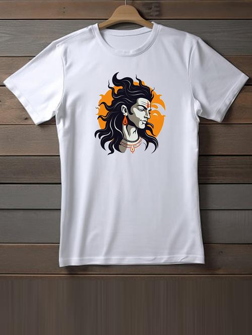 unisex white graphic printed t-shirt - 20863173 - Very Small Image - 1