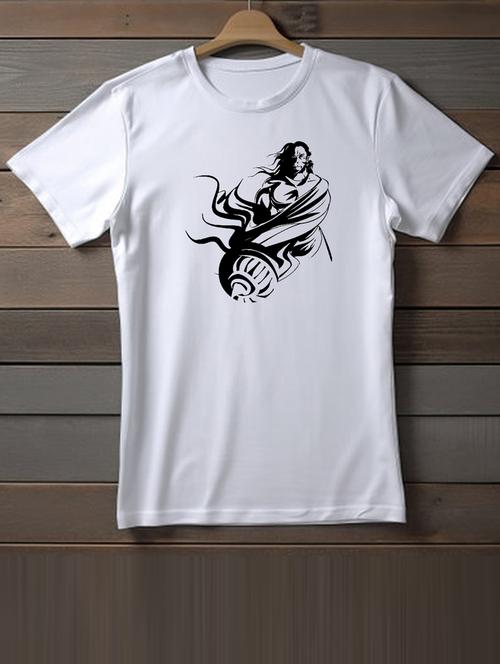unisex white graphic printed t-shirt - 20863175 - Very Small Image - 1