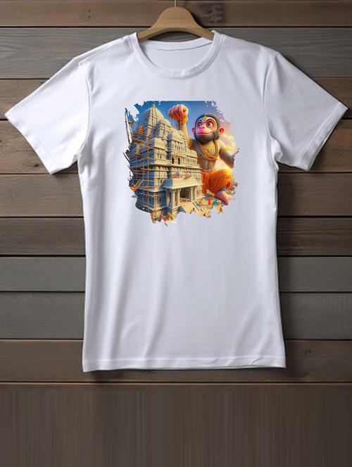 unisex white graphic printed t-shirt - 20863177 - Very Small Image - 1
