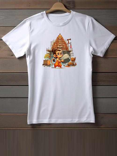 unisex white graphic printed t-shirt - 20863178 - Very Small Image - 1