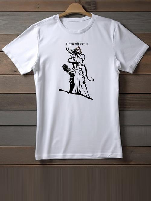 unisex white graphic printed t-shirt - 20863183 - Very Small Image - 1