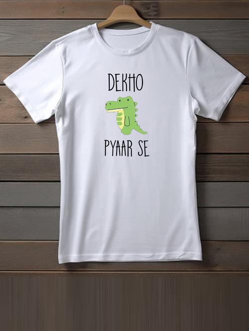 unisex white graphic printed t-shirt - 20863185 - Very Small Image - 1