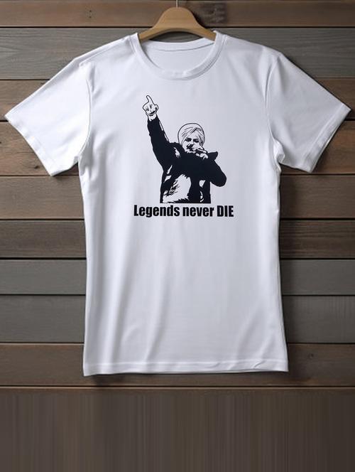 unisex white graphic printed t-shirt - 20863196 - Very Small Image - 1