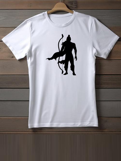 unisex white graphic printed t-shirt - 20863201 - Very Small Image - 1