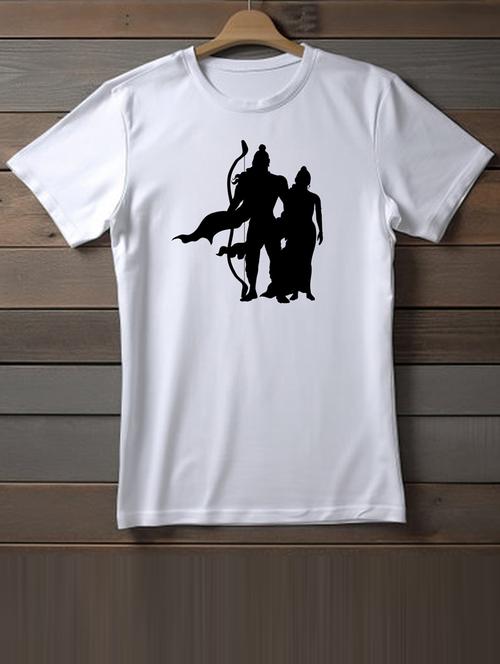 unisex white graphic printed t-shirt - 20863204 - Very Small Image - 1