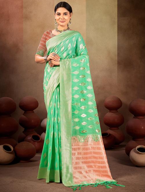 women self design banarasi saree - 20863281 - Very Small Image - 1