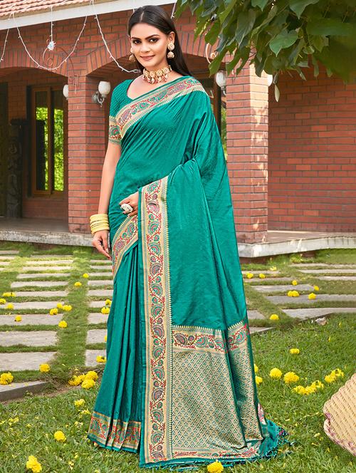 women self design bordered saree - 20863314 - Very Small Image - 1