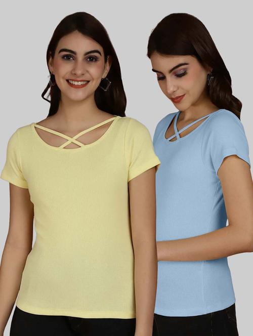 pack of 2 multi colored combo top - 20863368 - Very Small Image - 1