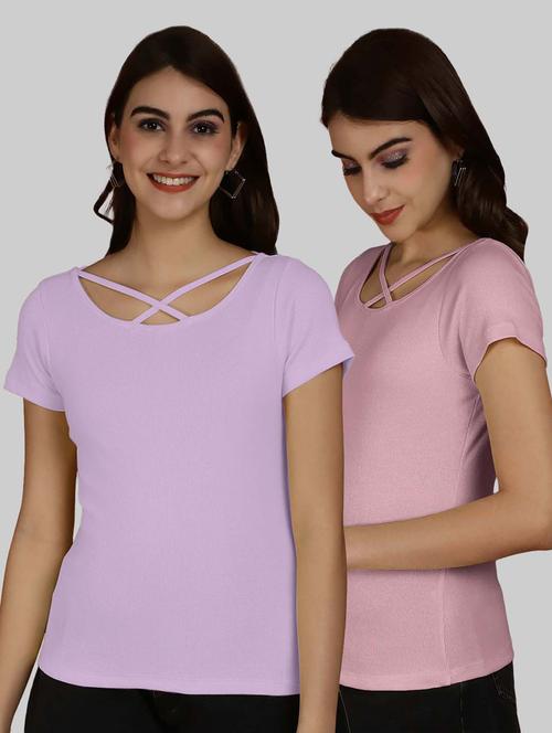 pack of 2 solid multi coloured regular top - 20863404 - Very Small Image - 1