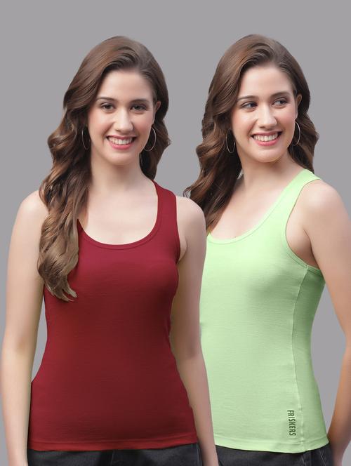 pack of 2 solid multi colored tank top - 20864116 - Very Small Image - 1
