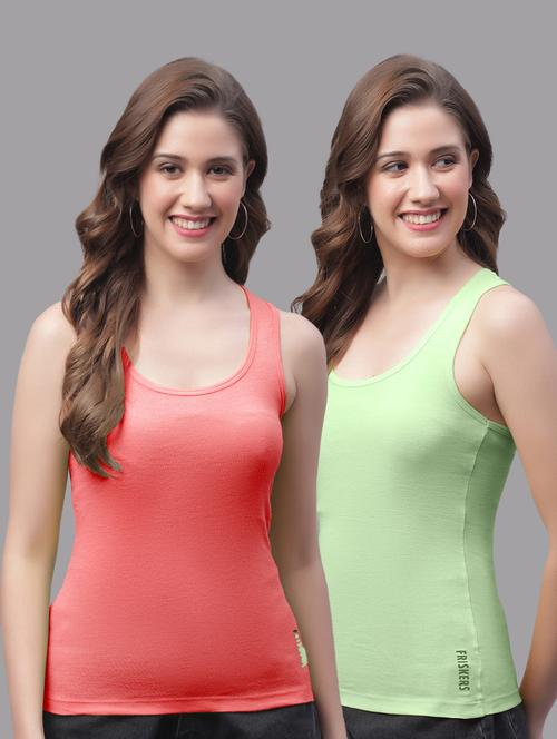 pack of 2 solid multi colored tank top - 20864135 - Very Small Image - 1