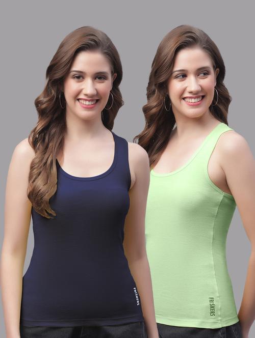 pack of 2 solid multi colored tank top - 20864161 - Very Small Image - 1