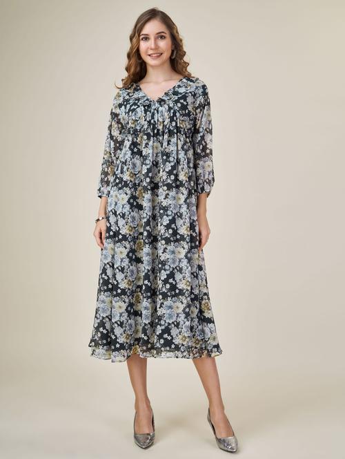 women fit & flare midi dress - 20864372 - Very Small Image - 1