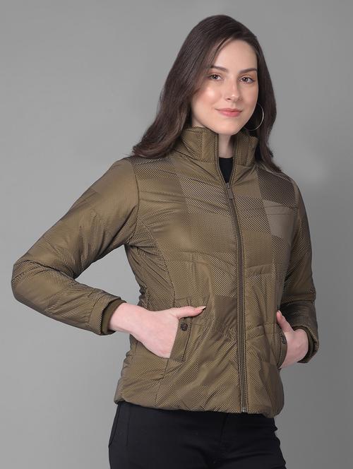 women olive long sleeve jacket - 20864501 - Very Small Image - 1