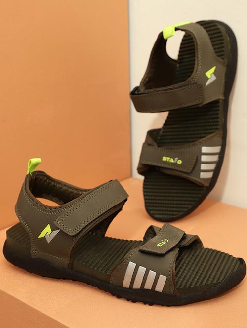 green synthetic back strap sandals - 20864590 - Very Small Image - 1