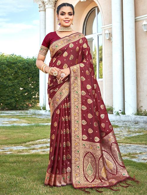 women self design banarasi saree - 20864800 - Very Small Image - 1