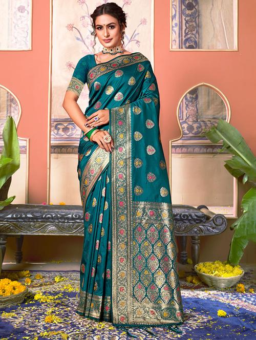 women self design banarasi saree - 20864817 - Very Small Image - 1