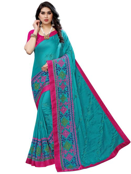 women embroidered saree with blouse - 20873059 - Very Small Image - 1