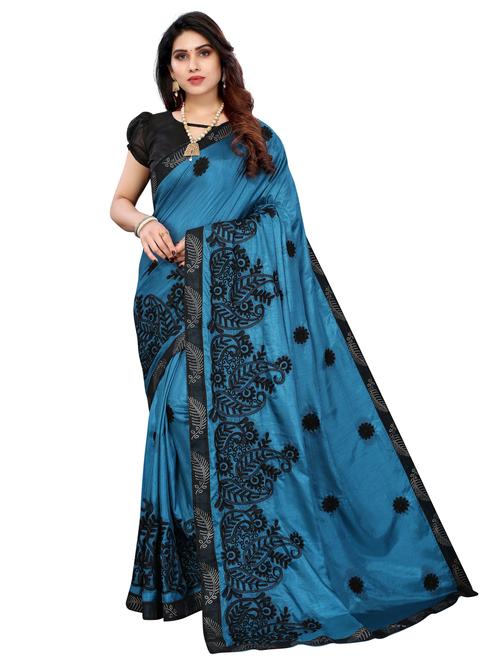 women embroidered saree with blouse - 20873445 - Very Small Image - 1