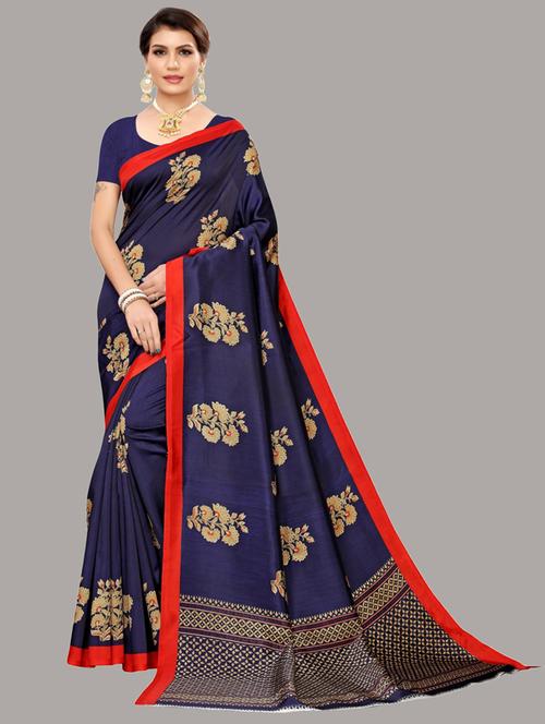 women floral printed saree with blouse - 20874033 - Very Small Image - 1