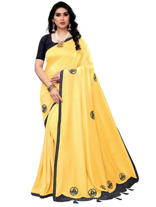 women yellow embroidered saree - 20874127 - Very Small Image - 1