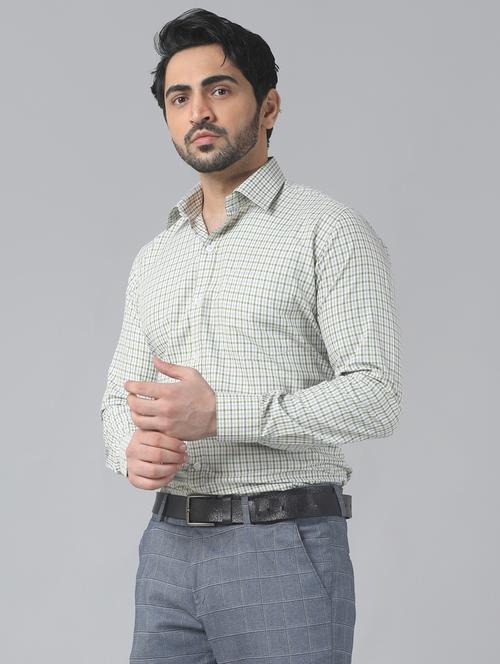 green cotton blend formal shirt - 20876485 - Very Small Image - 1