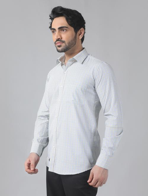 multicolored cotton blend formal shirt - 20876490 - Very Small Image - 1