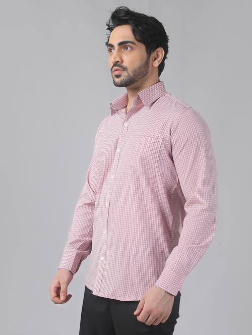red cotton blend formal shirt - 20876506 - Very Small Image - 1