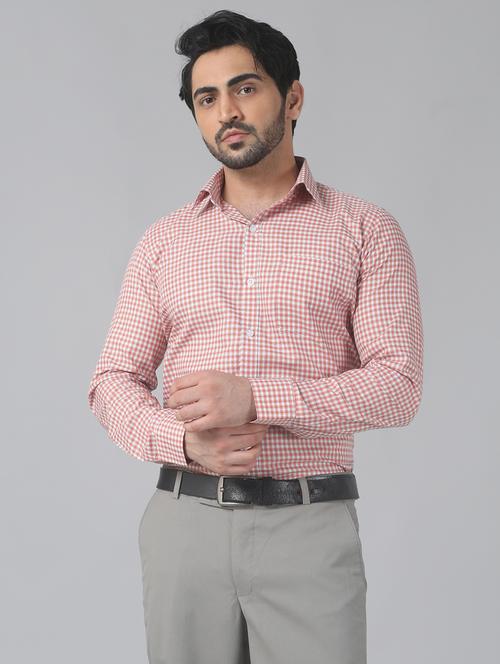 orange cotton blend formal shirt - 20876509 - Very Small Image - 1