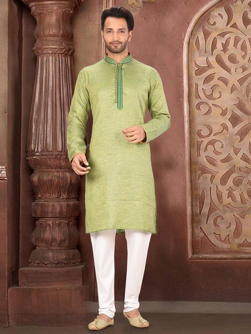 oilve cotton silk kurta pyjama ethnic wear set - 20881290 - Very Small Image - 1