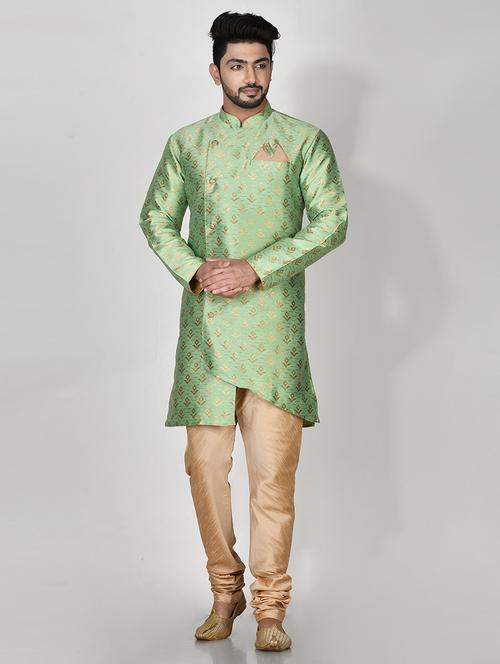 pista silk blend kurta pyjama ethnic wear set - 20881402 - Very Small Image - 1