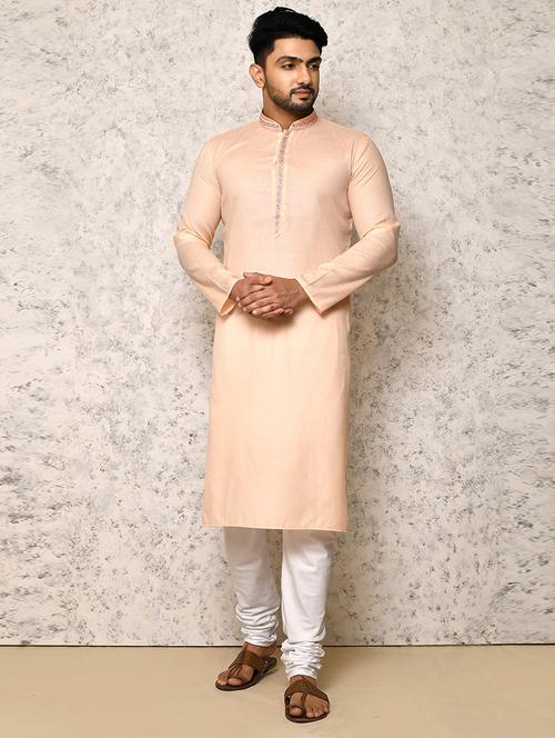 rosewater pink cotton kurta pyjama ethnic wear set - 20881559 - Very Small Image - 1