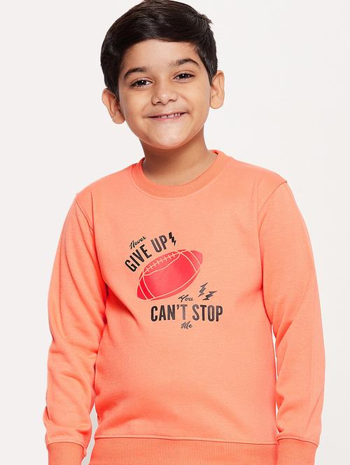 coral fleece chest print sweatshirt - 20881817 - Very Small Image - 1