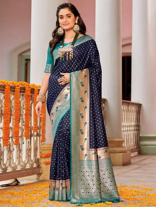 women self design banarasi saree - 20884633 - Very Small Image - 1