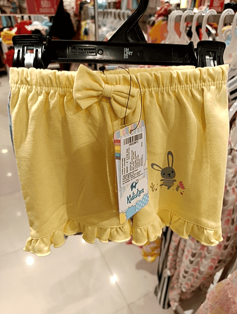 greenyellow cotton interlock shorts & three fourth - 20884976 - Very Small Image - 1