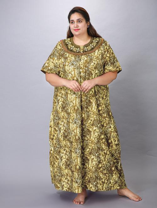 women printed short sleeve nighty - 20885126 - Very Small Image - 1
