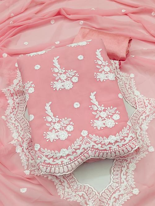 embroidered unstitched suit set - 20886084 - Very Small Image - 1