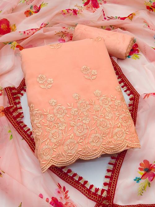 embroidered unstitched suit set - 20886087 - Very Small Image - 1