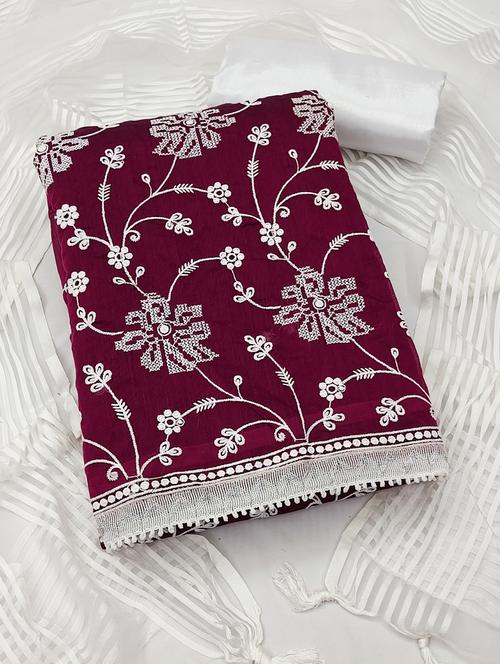 embroidered unstitched suit set - 20886089 - Very Small Image - 1