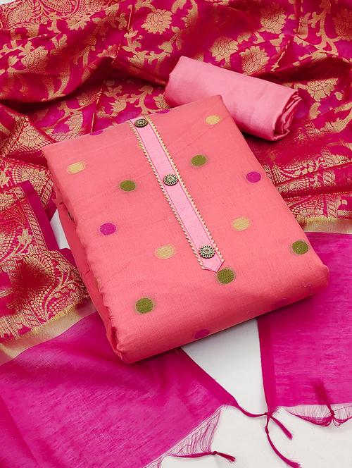self design zari work unstitched suit set - 20886129 - Very Small Image - 1