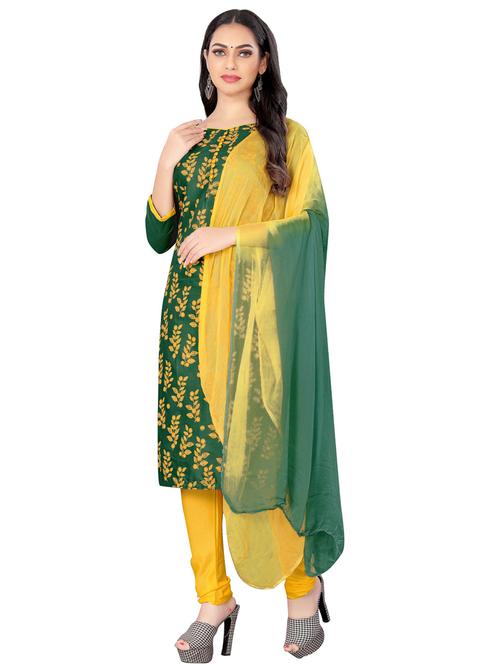 women solid with work unstitched suit set - 20886182 - Very Small Image - 1