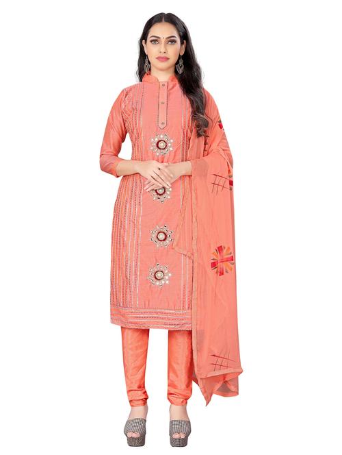 peach unstitched suit - 20886255 - Very Small Image - 1