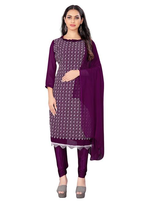 embroidered unstitched suit set - 20886279 - Very Small Image - 1