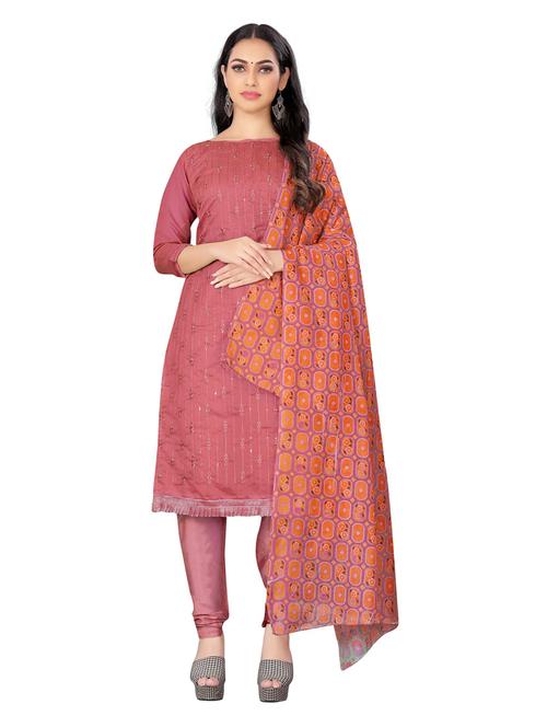 embroidered unstitched suit set - 20886312 - Very Small Image - 1
