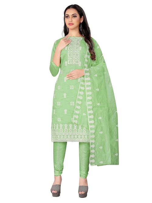 embroidered unstitched suit - 20886317 - Very Small Image - 1