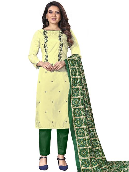 embroidered unstitched suit - 20886347 - Very Small Image - 1