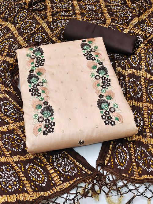 embroidered unstitched suit - 20886352 - Very Small Image - 1